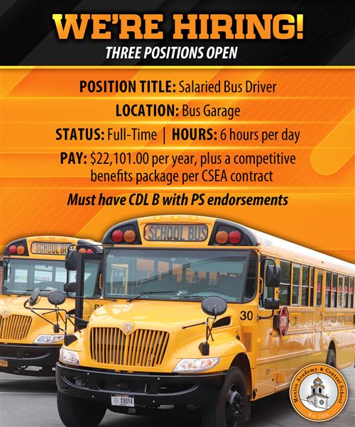 MACS is hiring full-time bus drivers