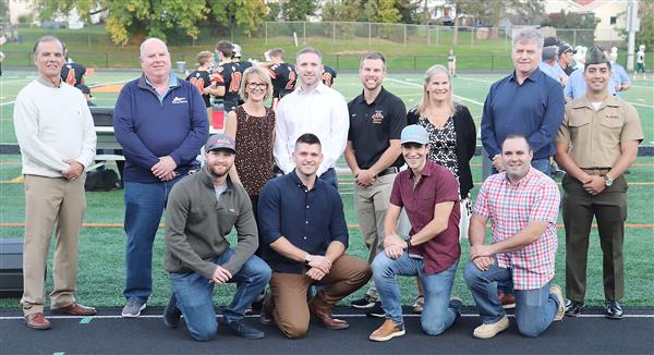 MACS Athletic Hall of Fame honorees at the Oct. 8 Mexico Tigers varsity football game