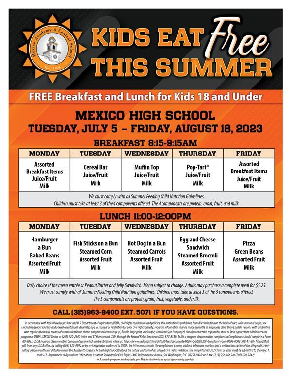  Summer Meals 2023